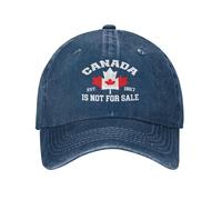 KWQDOZF Le Canada n'est Pas à Vendre, Casquette Tendance en Denim Noir du 51e État