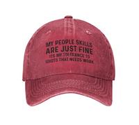 KWQDOZF Mes compétences en Relations humaines sont Bonnes, C'est ma tolérance Envers Les Idiots Qui Doit être améliorée. Casquettes d
