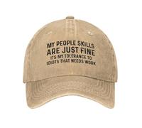 KWQDOZF Mes compétences en Relations humaines sont Bonnes, C'est ma tolérance Envers Les Idiots Qui Doit être améliorée. Casquettes d