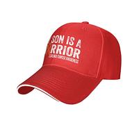 KWQDOZF Mon Fils est Un Ruban de Guerrier Casquette de Baseball de Sensibilisation au Cancer de la leucémie Chapeau de Papa Classique réglable pour Hommes et Femmes, Noir