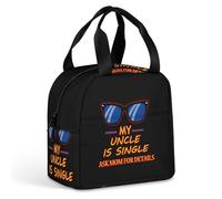 KWQDOZF Mon oncle est célibataire. Demandez à maman des détails. Sac fourre-tout isotherme pour femme et homme. Conteneurs isothermes pour le travail, les pique-niques et les voyages.