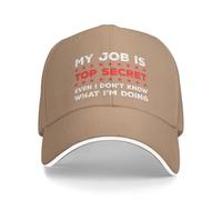 KWQDOZF Mon Travail est Top Secret, même Moi Je ne Sais Pas ce Que Je Fais. Casquette de Baseball pour Femme