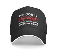 KWQDOZF Mon Travail est Top Secret, même Moi Je ne Sais Pas ce Que Je Fais. Casquette de Baseball pour Femme