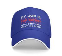KWQDOZF Mon Travail est Top Secret, même Moi Je ne Sais Pas ce Que Je Fais. Casquette de Baseball pour Femme