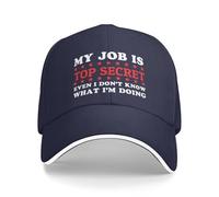 KWQDOZF Mon Travail est Top Secret, même Moi Je ne Sais Pas ce Que Je Fais. Casquette de Baseball pour Homme