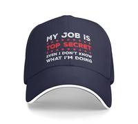 KWQDOZF Mon Travail est Top Secret, même Moi Je ne Sais Pas ce Que Je Fais. Casquette de Baseball pour Femme