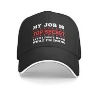KWQDOZF Mon Travail est Top Secret, même Moi Je ne Sais Pas ce Que Je Fais. Casquette de Baseball pour Homme