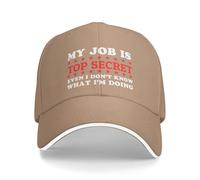 KWQDOZF Mon Travail est Top Secret, même Moi Je ne Sais Pas ce Que Je Fais. Casquette de Baseball pour Homme