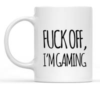 KWQDOZF Mug à café « Je joue » en céramique imprimée recto verso, 325 ml (11 oz), idéal pour maman, papa, un ami, une épouse ou un mari.