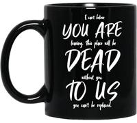 KWQDOZF Mug à café « Je n'arrive pas à croire que tu quittes le travail » - Cadeau original en céramique imprimée recto verso - 325 ml (11 oz) - Idéal pour maman, papa, un ami, une épouse ou un mari