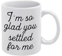 KWQDOZF Mug à café « Je suis si content(e) que tu aies choisi moi » - Mug en céramique imprimé recto verso - 325 ml (11 oz) - Cadeau original pour maman, papa, un(e) ami(e), épouse ou mari