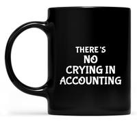 KWQDOZF Mug « On ne pleure pas en comptabilit頻 - Mug fantaisie en céramique imprimé recto verso avec anse - Idéal pour le thé ou le lait - Cadeau pour femmes et hommes - 325 ml