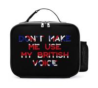 KWQDOZF Ne me faites pas utiliser ma voix britannique Sac à lunch portable Sac fourre-tout Réutilisable Conteneurs de boîte à lunch isolés Anti-fuite Travail Pique-nique