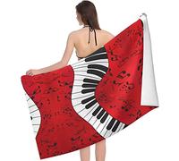 KWQDOZF Note de Musique Piano Serviette de Plage Couverture de Plage en Microfibre très absorbante Serviettes de Bain Douces 80X130 CM
