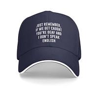 KWQDOZF N'oubliez Pas Que si Nous Nous Faisons Prendre, Casquette de Baseball Classique pour Hommes et Femmes, Chapeaux de Camionneur, Casquettes d'été réglables