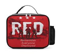 KWQDOZF N'oubliez pas que tout le monde a déployé le sac à lunch portable RED, fourre-tout, conteneurs isothermes réutilisables pour boîte à lunch, étanches, pour le travail et le pique-nique