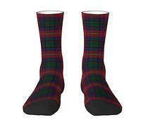KWQDOZF Old Scotsman Clan Rattray Tartan Plaid Old Scotsman Clan Young Tartan Plaid Hommes et Femmes Crew Chaussettes, Tartan Plaid Nouveauté Mode Casual Crew Tube Sock