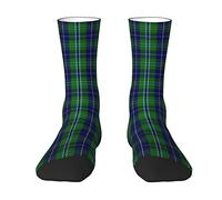 KWQDOZF Old Scottish Clan Douglas Tartan Plaid Old Scotsman Clan Young Tartan Plaid Men & Women Crew Chaussettes, Tartan Plaid Nouveauté Mode Casual Crew Tube Sock