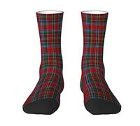 KWQDOZF Old Scottish Clan Macbean Macbain Tartan Plaid Old Scotsman Clan Young Tartan Plaid Hommes et Femmes Crew Chaussettes, Tartan Plaid Nouveauté Mode Casual Crew Tube Sock