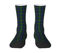 KWQDOZF Old Scottish Clan Macewen Tartan Plaid Old Scotsman Clan Young Tartan Plaid Men & Women Crew Chaussettes, Tartan Plaid Nouveauté Mode Casual Crew Tube Sock