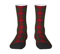 KWQDOZF Old Scottish Clan Mackintosh Tartan Plaid Old Scotsman Clan Young Tartan Plaid Men & Women Crew Chaussettes, Tartan Plaid Nouveauté Mode Casual Crew Tube Sock