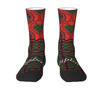 KWQDOZF Oliphant Clan Plaid Scottish Kilt Tartan Old Scotsman Clan Young Tartan Plaid Hommes et Femmes Crew Chaussettes, Tartan Plaid Nouveauté Mode Casual Crew Tube Sock