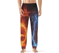 KWQDOZF Pantalon de pyjama confortable pour homme, idéal en cas de tornade ou d'orage. Doux, respirant et long.