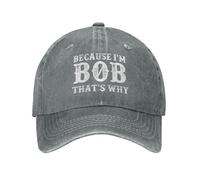 KWQDOZF Parce Que Je suis Bob, C'est Pourquoi Chapeau Casquettes de Baseball pour Femmes