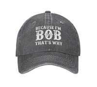 KWQDOZF Parce Que Je suis Bob, C'est Pourquoi Chapeau Casquettes de Baseball pour Femmes
