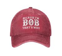 KWQDOZF Parce Que Je suis Bob, C'est Pourquoi Chapeau Casquettes de Baseball pour Femmes