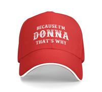 KWQDOZF Parce Que Je suis Donna, C'est Pourquoi Je Porte Un Chapeau Amusant pour Femme