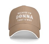 KWQDOZF Parce Que Je suis Donna, C'est Pourquoi Je Porte Un Chapeau Amusant pour Femme