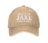 KWQDOZF Parce Que Je suis Jake, C'est Pourquoi, Chapeau pour Femme, Casquettes de Baseball
