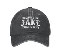 KWQDOZF Parce Que Je suis Jake, C'est Pourquoi, Chapeau pour Femme, Casquettes de Baseball