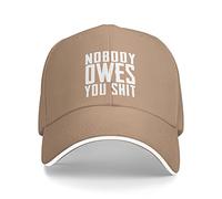 KWQDOZF Personne ne Vous Doit Merde Chapeau Hommes Femmes Mode Casquette de Baseball Camionneur Chapeaux Casquettes d'été réglable Chapeau de Soleil