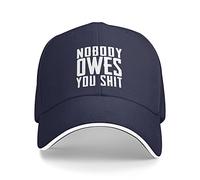 KWQDOZF Personne ne Vous Doit Merde Chapeau Hommes Femmes Mode Casquette de Baseball Camionneur Chapeaux Casquettes d'été réglable Chapeau de Soleil
