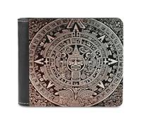 KWQDOZF Portefeuille à Deux Volets inspiré du Calendrier Maya et de la Fin du Monde, en Cuir PU Souple, Fin et élégant, avec Porte-Cartes de Visite intégré à la Poche Avant.