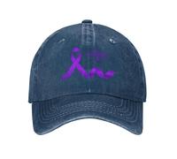 KWQDOZF Portez Un Chapeau Violet de Sensibilisation à la maladie d'Alzheimer, Une Casquette de Baseball, Un Chapeau de Cow-Boy, Un ch
