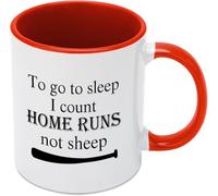 KWQDOZF Pour m'endormir, je compte les home runs. Mug à café original en céramique imprimée recto verso, motif mouton, idéal comme cadeau pour maman, papa, un ami, une épouse ou un mari (325 ml).