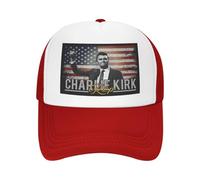KWQDOZF Priez pour Charlie Hats Repose en Paix Charlie Kirk Tribute Mesh Cap