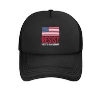 KWQDOZF Résistez comme en 1938 ! Casquettes de Camionneur « Démocratie » pour Hommes et Femmes, Dos en Maille, pour Protester Contre