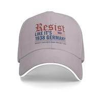 KWQDOZF Résistez comme en 1938 ! Casquettes de Golf « Défendez la démocratie » pour Hommes et Femmes, Casquettes de Baseball