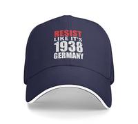 KWQDOZF Résistez comme en 1938 ! Chapeaux de Golf « Défendez la démocratie » pour Hommes et Femmes, Casquettes de Papa