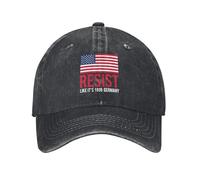 KWQDOZF Résistez comme en 1938 ! Chapeaux de Protestation pour la démocratie, pour Hommes et Femmes, Casquettes de Golf, Casquettes d
