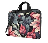 KWQDOZF Sac à bandoulière pour ordinateur portable, étui de transport universel pour ordinateur portable avec motif de fleur de mandala aquarelle