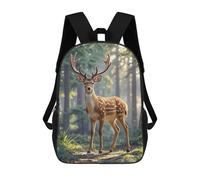 KWQDOZF Sac à dos de randonnée et de voyage, motif cerf Sika, 17 pouces
