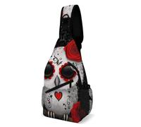 KWQDOZF Sac à dos de randonnée pour homme et femme, motif hibou rouge sur branche, motif crâne de sucre, idéal pour les voyages et la randonnée. Petit sac à dos à outils.