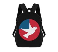 KWQDOZF Sac à dos Peace Corps Classic 17 pouces, sac de voyage décontracté avec bandoulière réglable pour hommes et femmes