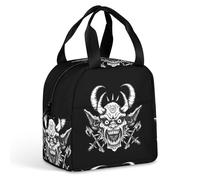 KWQDOZF Sac à lunch isotherme motif samouraï guerrier Oni pour femme et homme, idéal pour le travail, les pique-niques ou les voyages