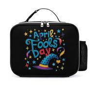 KWQDOZF Sac à lunch portable et réutilisable, motif poisson d'avril, contenant isotherme et anti-fuite, idéal pour le travail ou les pique-niques